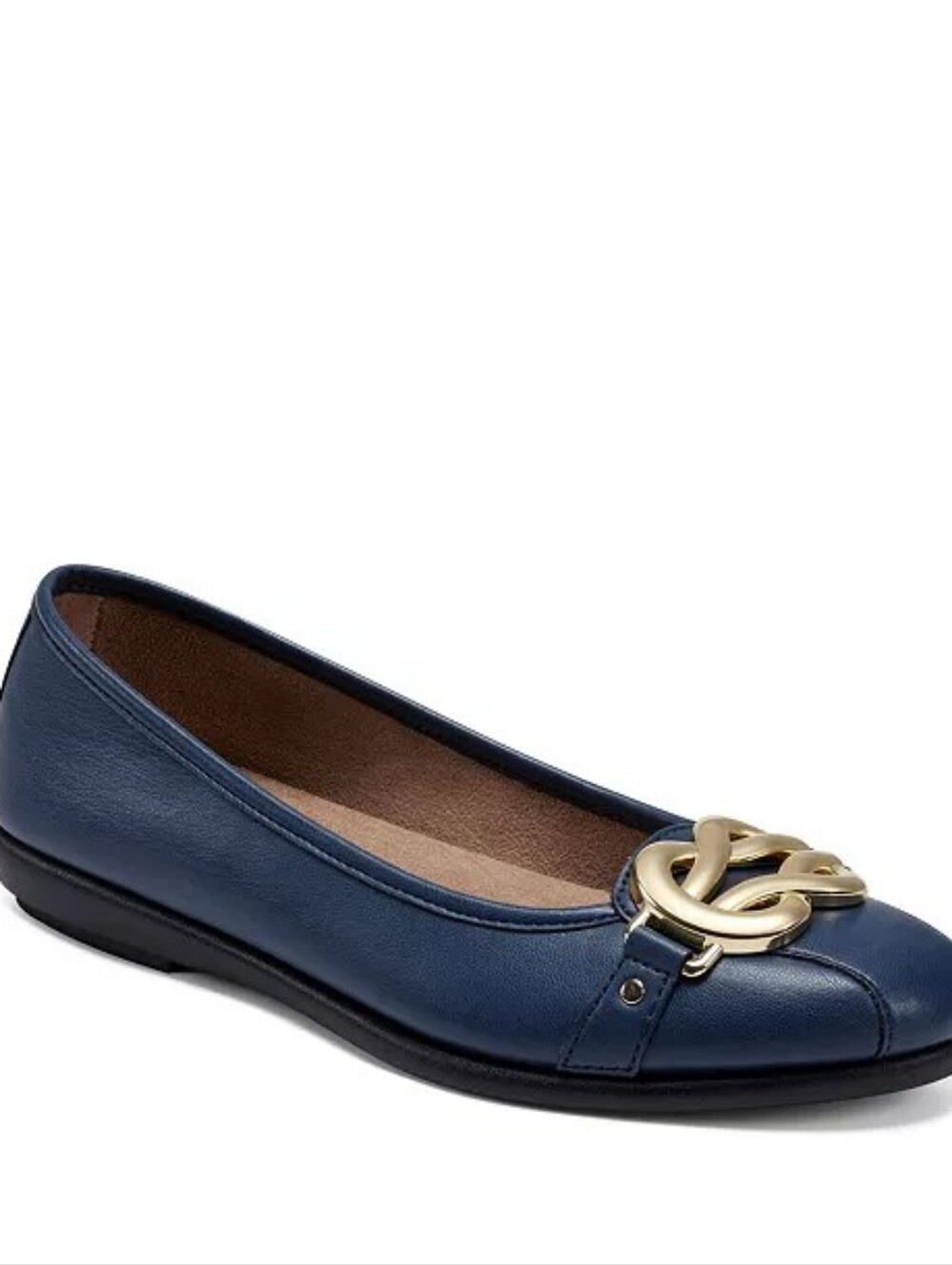 AerosolesWomen's Big-Bet Slip-On Ballet Flats Navy Blue Sz 10.5M New